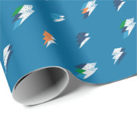 Lightning Bold Print on Blue