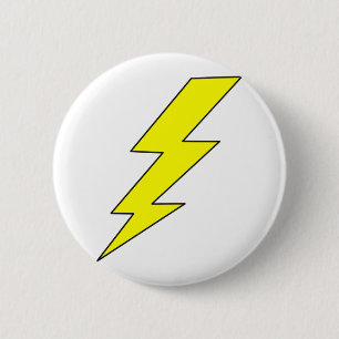 Lightning Bolt 6 Cm Round Badge