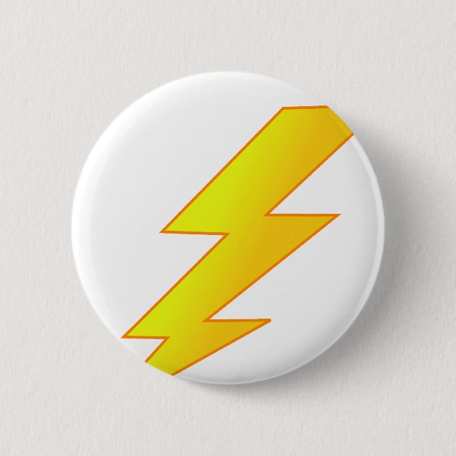 lightning bolt 6 cm round badge (Front)