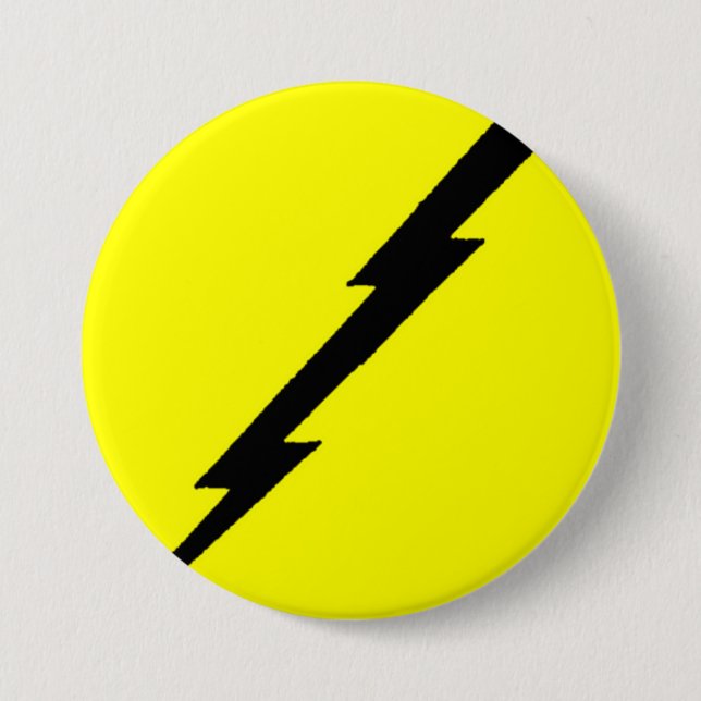 Lightning Bolt 7.5 Cm Round Badge (Front)