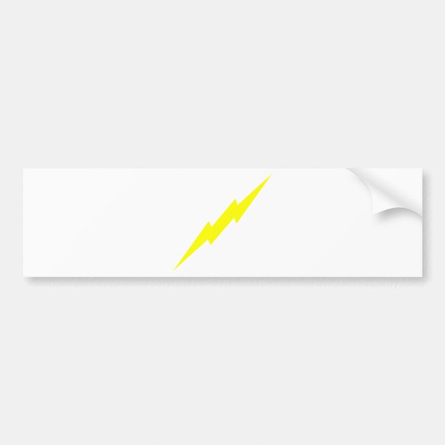 Lightning Bolt Bumper Sticker (Front)