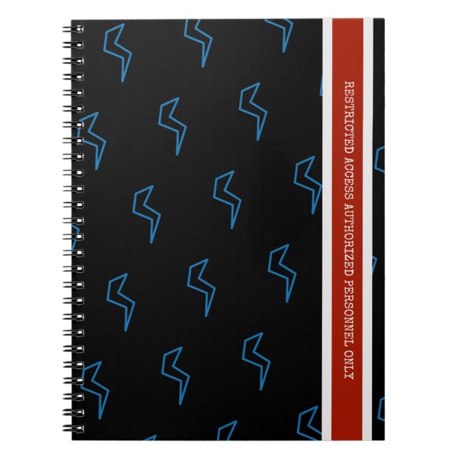 Lightning Bolt Construction  Notebook (Front)