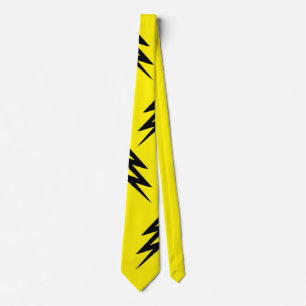 Lightning Bolt Electric Hazard Novelty Neck Tie