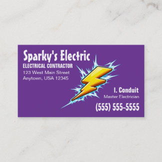 Lightning Bolt | Electrician / Contractor  Business Card
