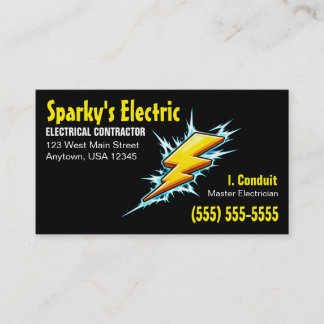 Lightning Bolt | Electrician / Contractor  Business Card