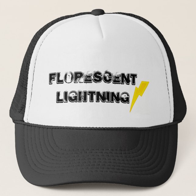 Lightning bolt, Florescent Lightning Trucker Hat (Front)