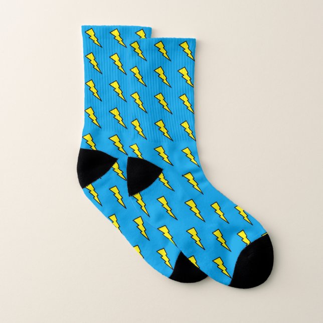 Lightning Bolt No.3 Unisex Comfy-Stretch Socks (Pair)