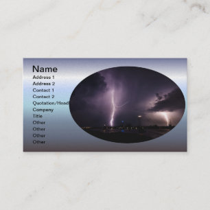 Lightning Bolt Over Harbour City Business Card