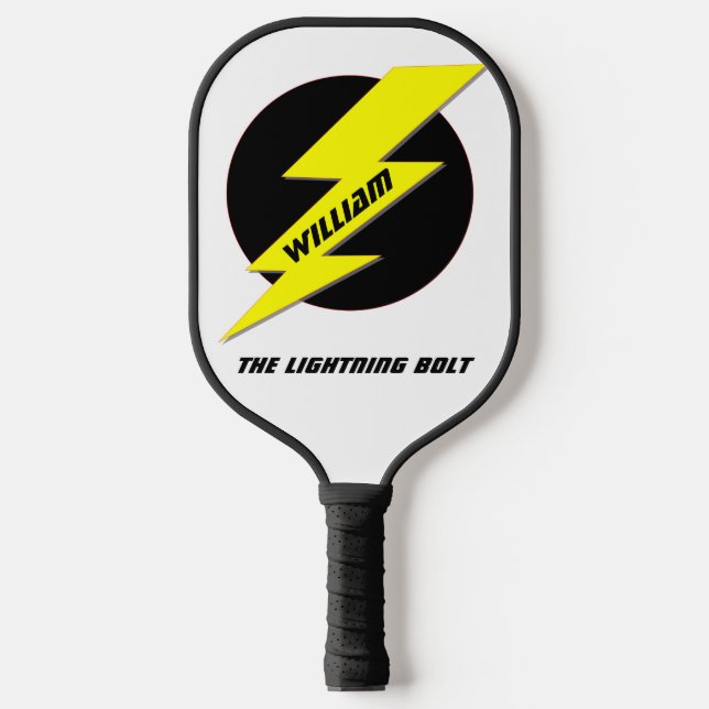 Lightning Bolt Pickleball Paddle (Front)