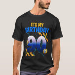 Lightning Bolt Power 90th Birthday Boy Electric Ga T-Shirt<br><div class="desc">Lightning Bolt Power 90th Birthday Boy Electric Gamer Style</div>