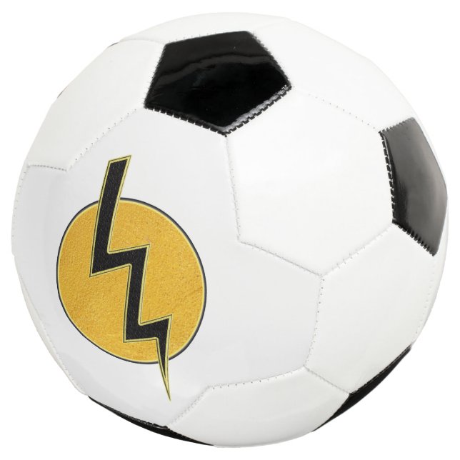 Lightning bolt soccer ball (Three Quarter)