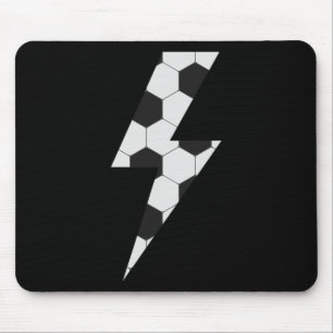 Lightning Bolt Soccer Mouse Pad