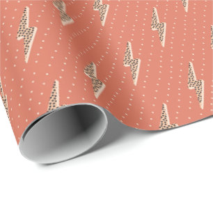 Lightning bolt soft pink  wrapping paper