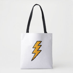 Lightning bolt tote bag
