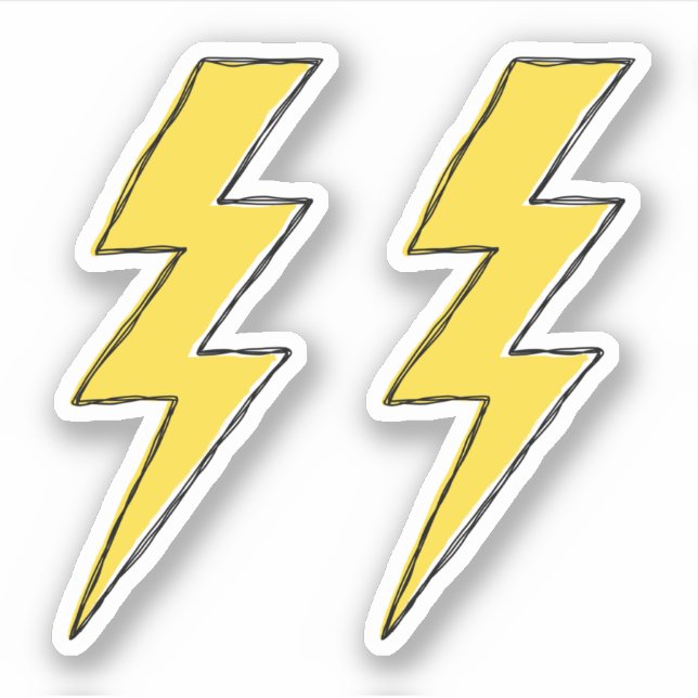 Lightning bolts doodle drawing (Front)