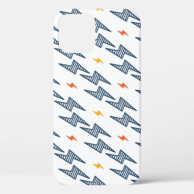 Lightning Bolts Doodle Seamless Flash Case-Mate iPhone Case (Back)
