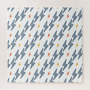 Lightning Bolts Doodle Seamless Flash Jigsaw Puzzle