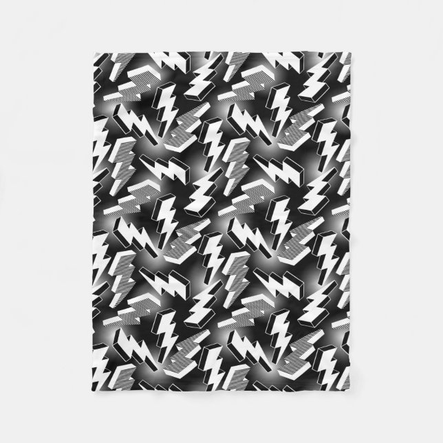 Lightning Bolts Fleece Blanket (Front)
