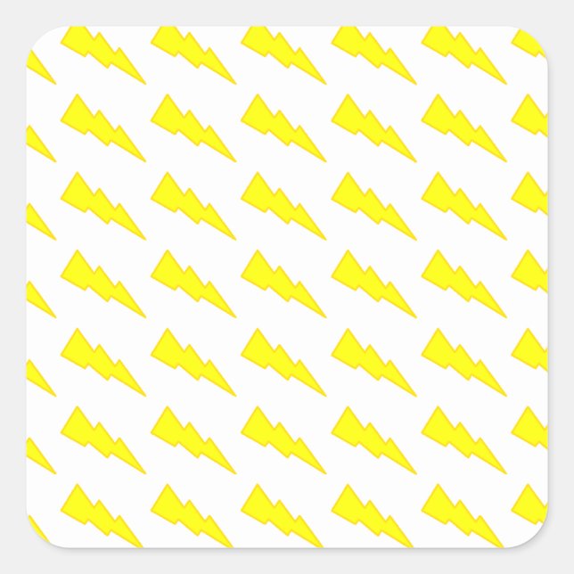 Lightning Bolts Square Sticker (Front)