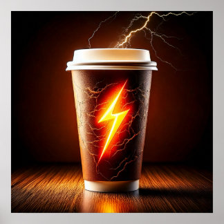 Lightning Brew: Unleash the Power of Coffee Poster