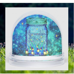 Lightning bug firefly mason jar summer photo  snowglobe