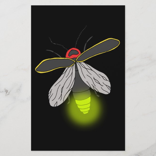 lightning bug flight lit stationery (Front)