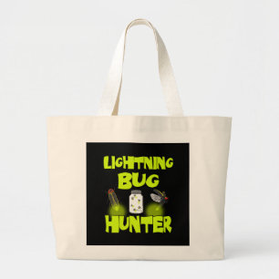 lightning bug hunter large tote bag