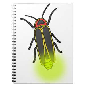 lightning bug lit spiral notebook