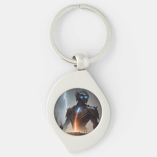 Lightning Cyborg Warrior Key Ring (Front)