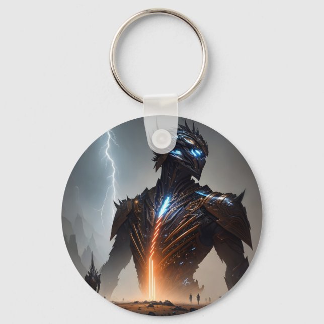 Lightning Cyborg Warrior Key Ring (Front)