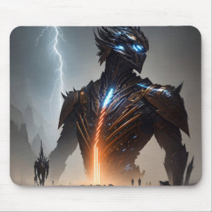 Lightning Cyborg Warrior Mouse Pad