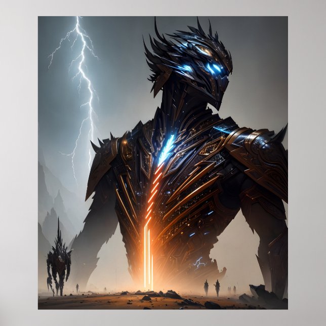 Lightning Cyborg Warrior Poster (Front)