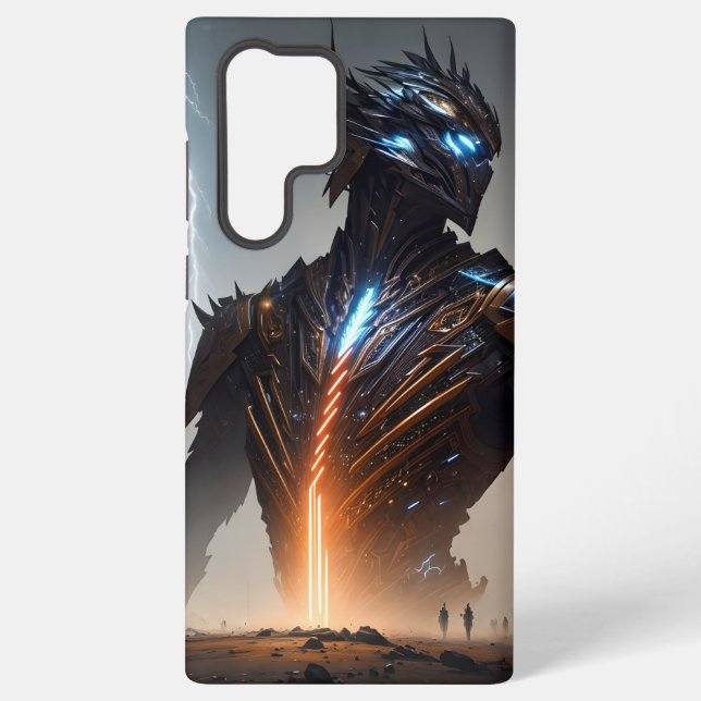 Lightning Cyborg Warrior Samsung Galaxy S22 Ultra Case (Back)