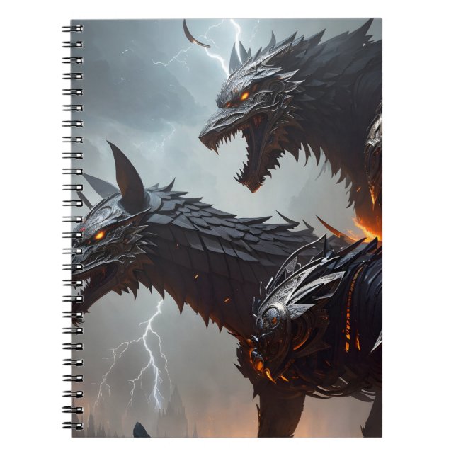 Lightning Cyborg Wolves Notebook (Front)