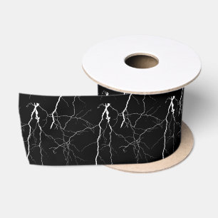 Lightning Electric Storm Bolt Roots Meteorological Satin Ribbon