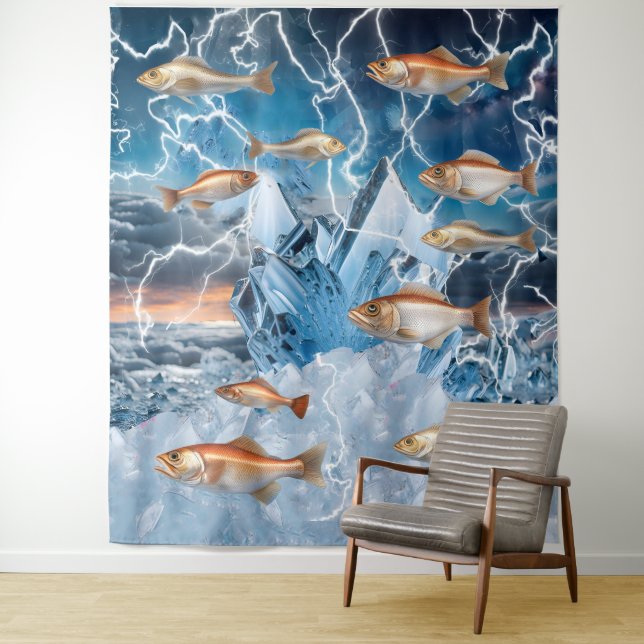 Lightning Fish Tapestry (In Situ)