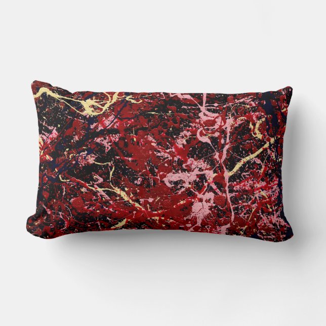 LIGHTNING FLASH (an abstract art design) ~ Lumbar Cushion (Front)