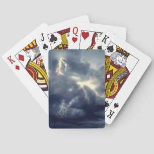 Lightning Flashes During Thunderstorm Playing Cards