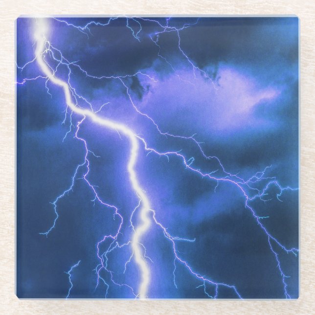 Lightning Glass Coaster (Front)