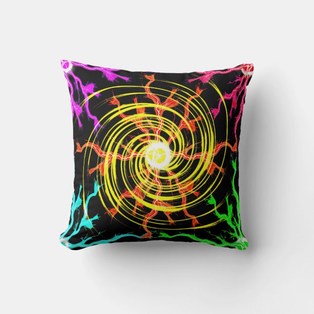 Lightning Hurricane Pillow (Front)