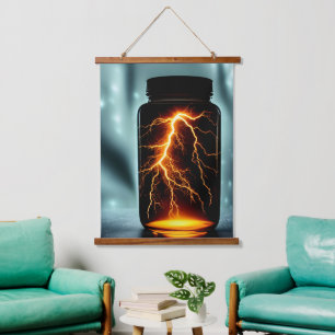 Lightning In A Bottle Digital Art Hanging Tapestry