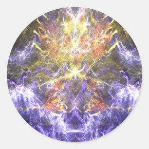 Lightning in the Mountains Classic Round Sticker