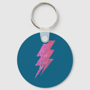 Lightning Leopard,vintage Retro Funny Gym Workout  Key Ring