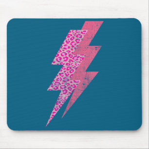 Lightning Leopard,vintage Retro Funny Gym Workout  Mouse Pad