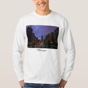 Lightning Over Chicago River T-Shirt