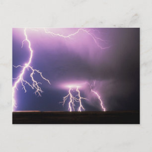 Lightning. Postcard