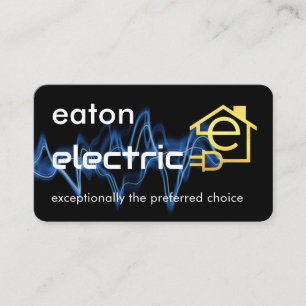 Lightning Powers Gold Letter-e Circuit Home Business Card