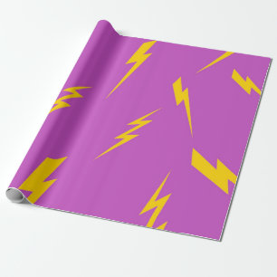Lightning Purple Background Y2K Pattern Wrapping Paper