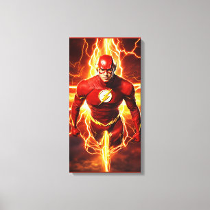 Lightning Speed Superhero Canvas Poster – Red Spee Print