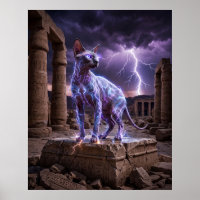 Lightning Sphynx Charged Temple Art
